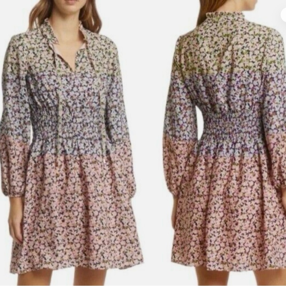 Vince Camuto Floral Long Sleeve Dress